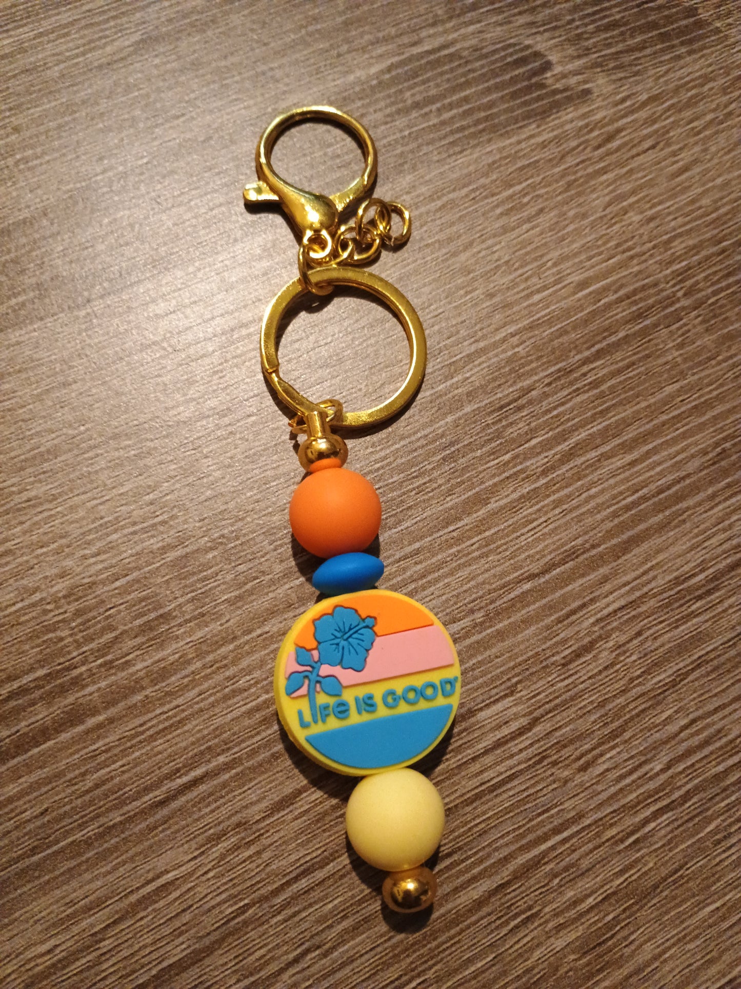 Focal bead keychain