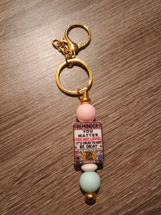 Focal bead keychain