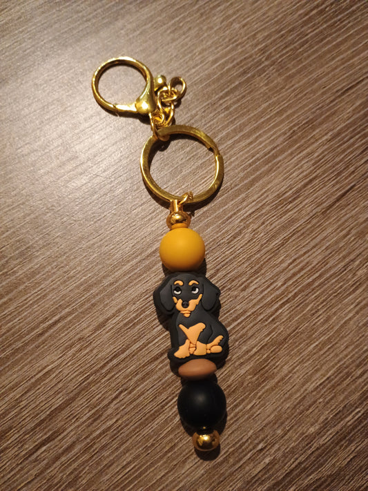 Focal bead keychain