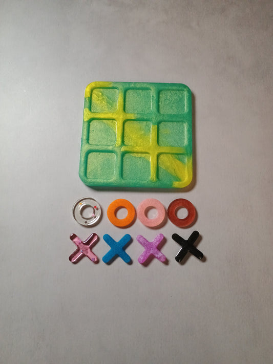 Resin tic tac toe boards