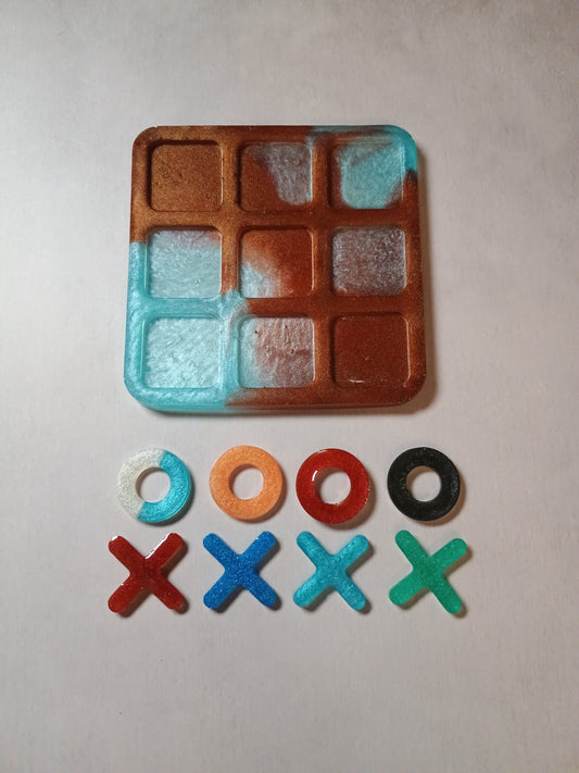 Resin tic tac toe boards
