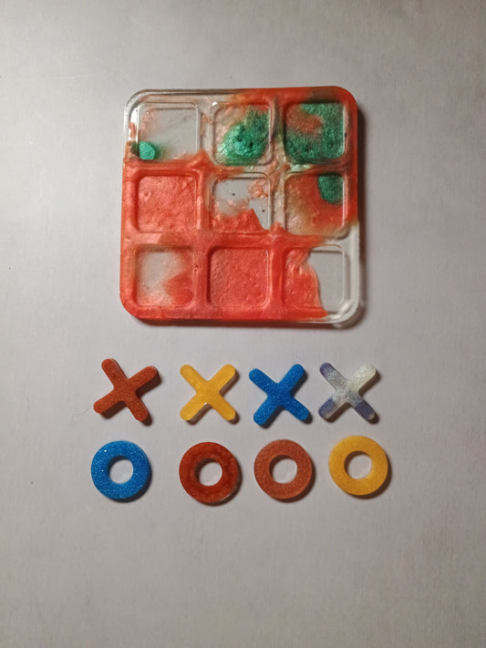 Resin tic tac toe boards