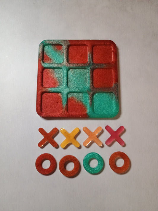 Resin tic tac toe boards