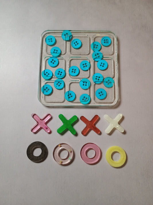 Resin tic tac toe boards