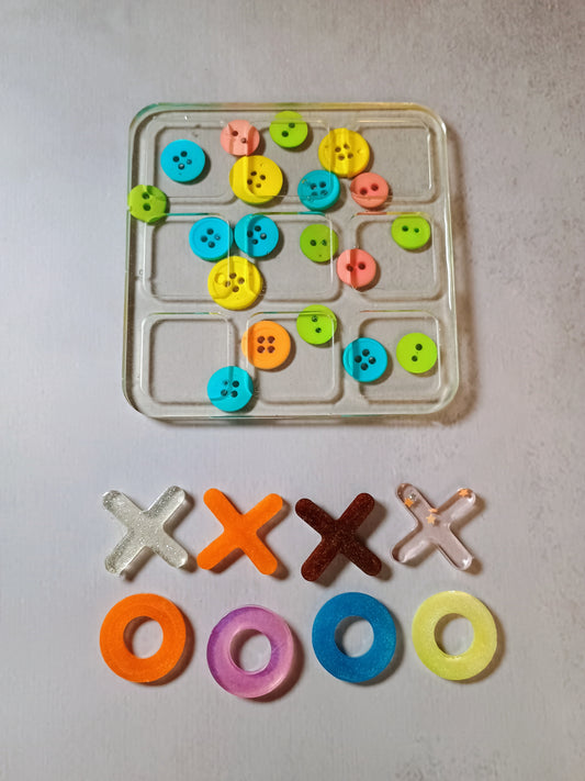 Resin tic tac toe boards