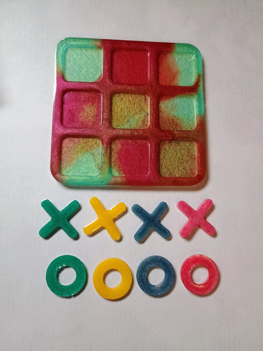Resin tic tac toe boards