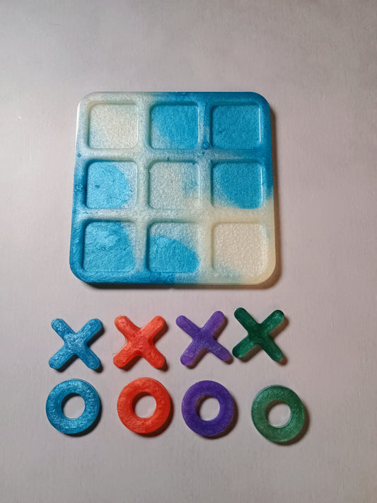 Resin tic tac toe boards
