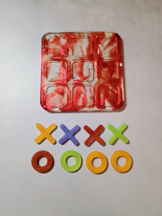 Resin tic tac toe boards