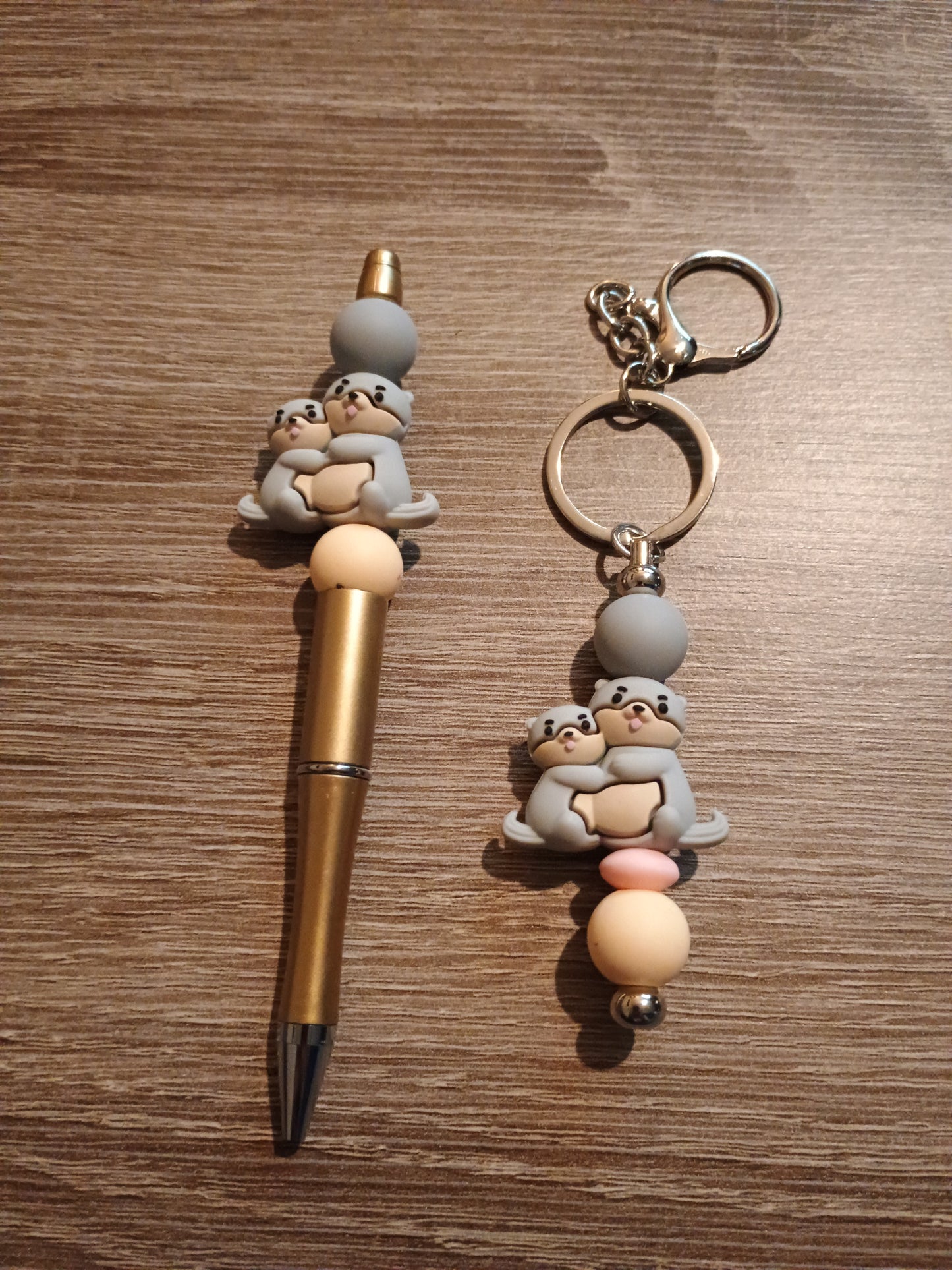 Otter pen and keychain bundle