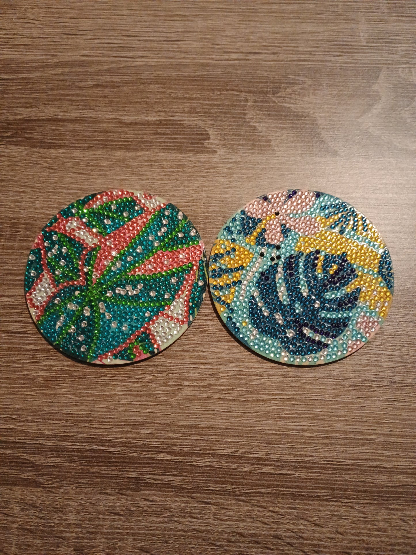 2pk Diamond Art coasters