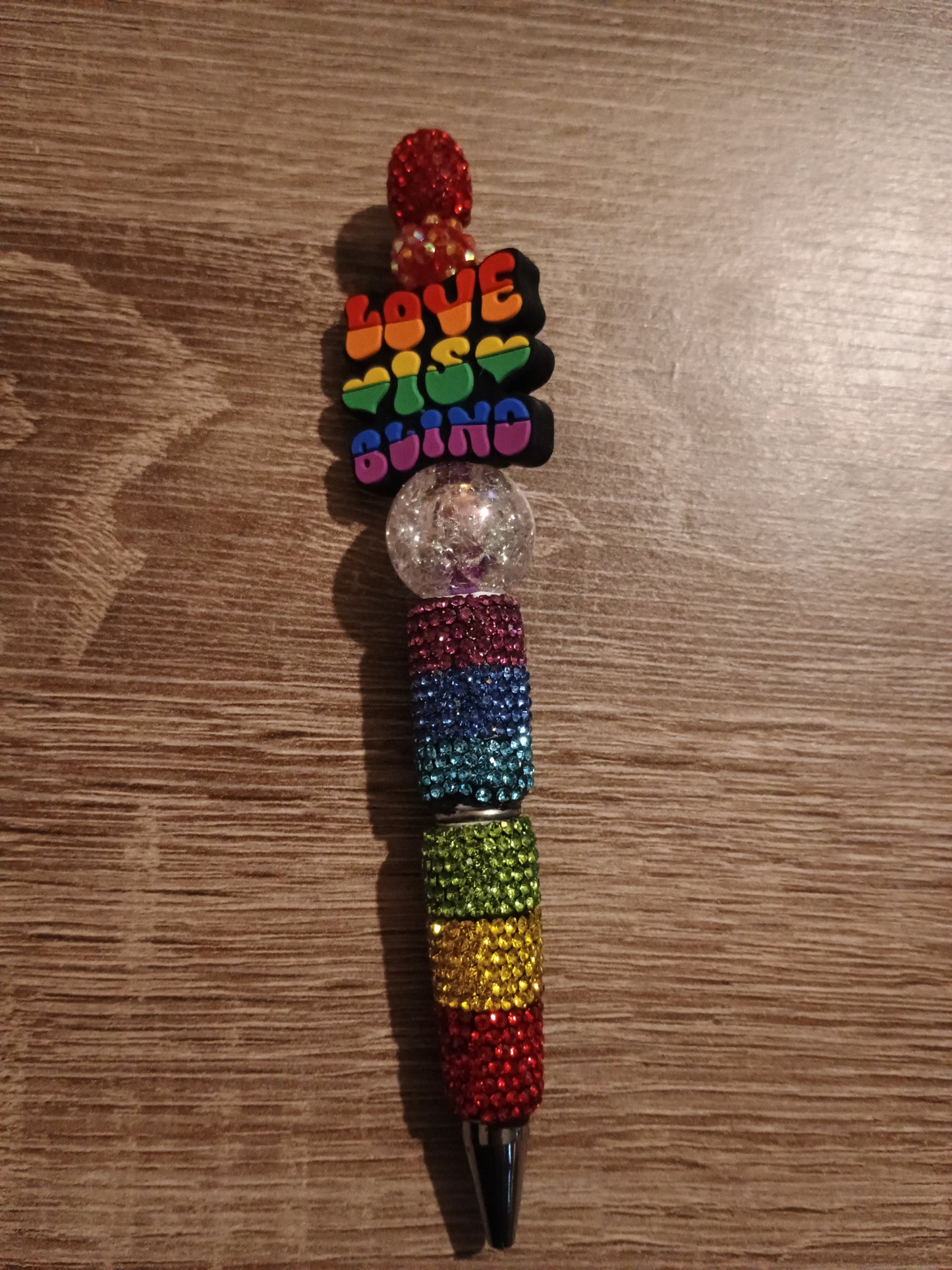 Rainbow bling pen