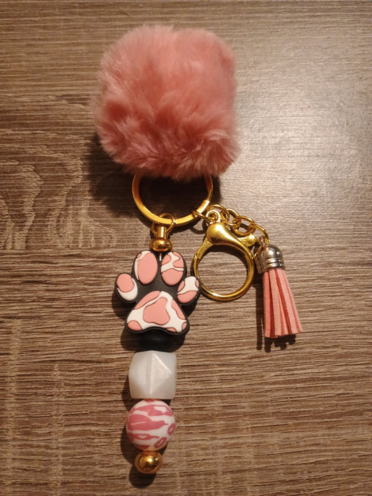 Pom pom keychain