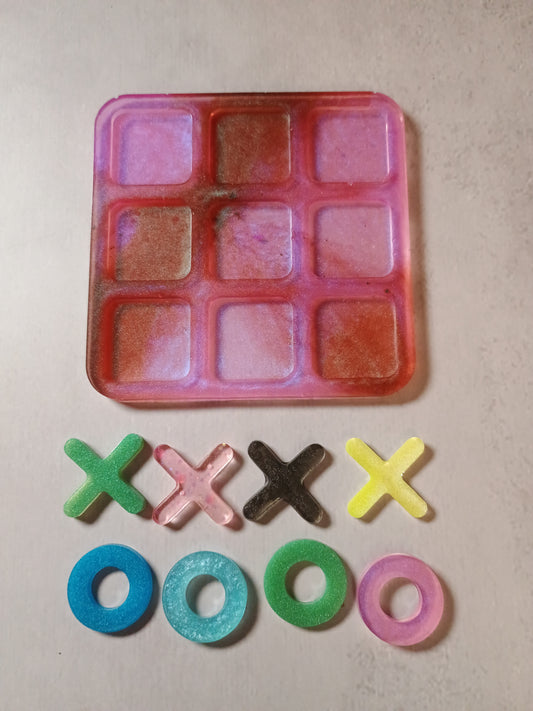 Resin tic tac toe boards