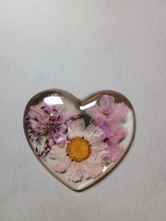 Resin heart magnet