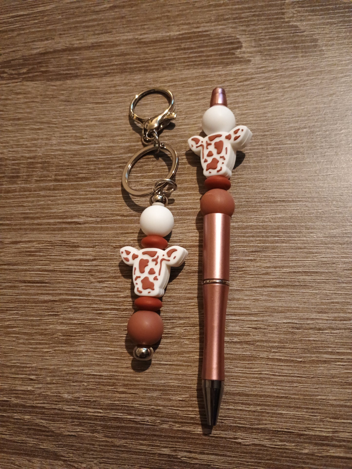 Cow pen and keychain bundle