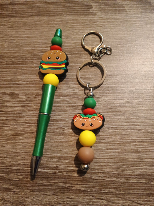 Taco pen and keychain bundle