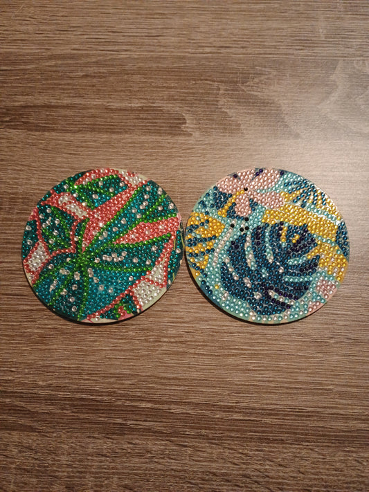 2pk Diamond Art coasters