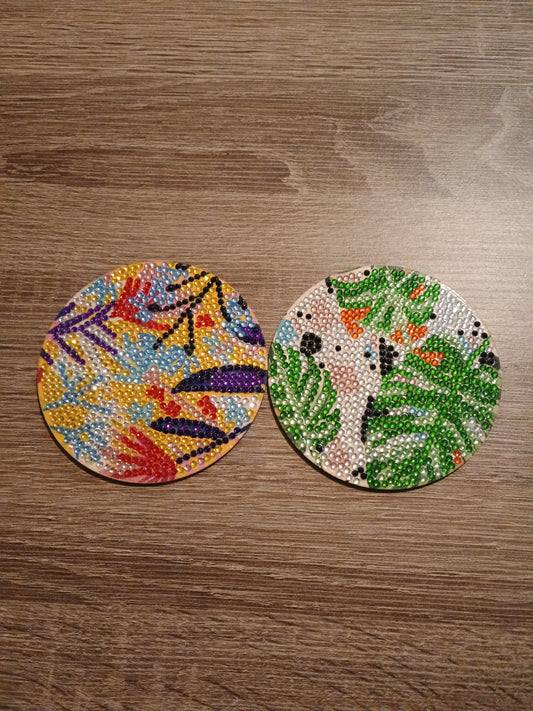 2pk Diamond Art coasters