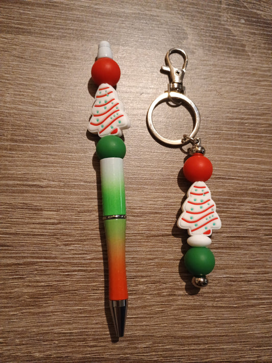 Christmas pen and keychain