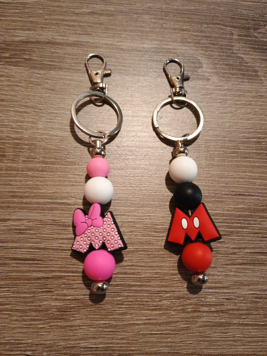 Mickey and Minnie keychain bundle