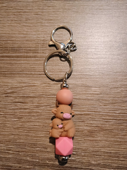 Focal Bead Keychain