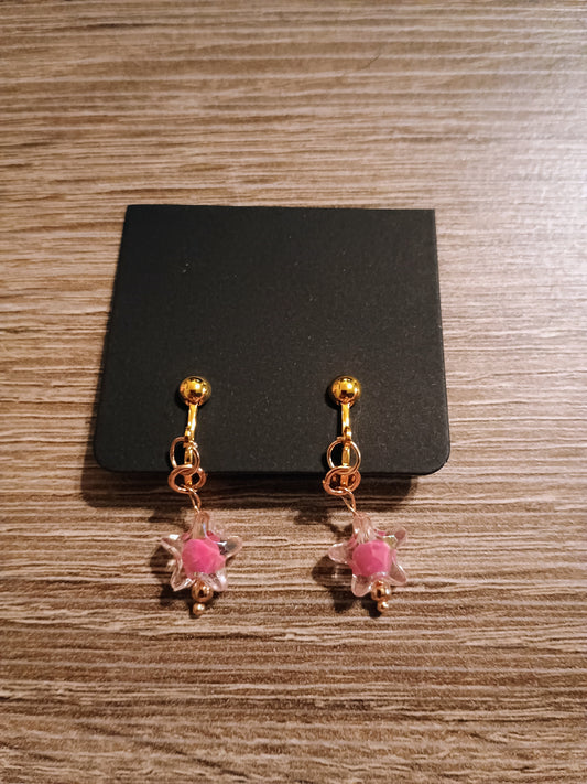 Dangle clip on earrings