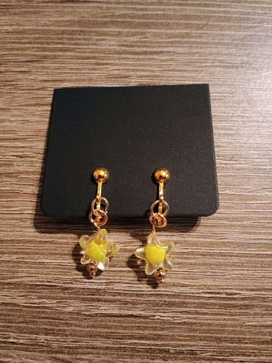 Dangle clip on earrings