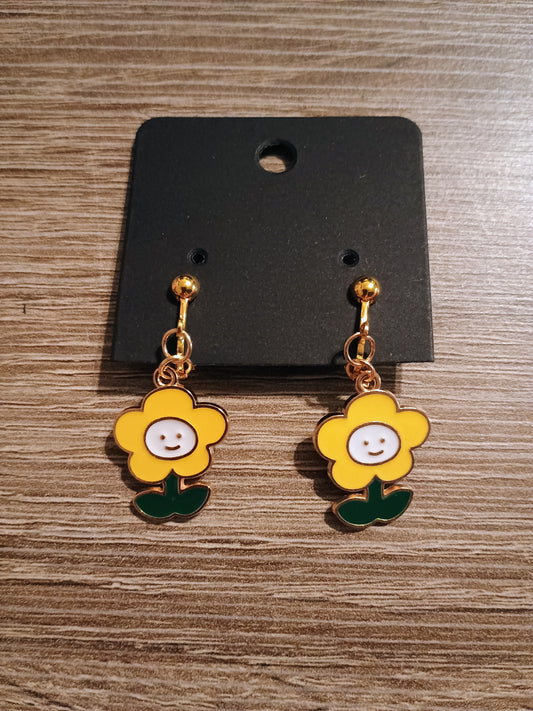 Dangle clip on earrings